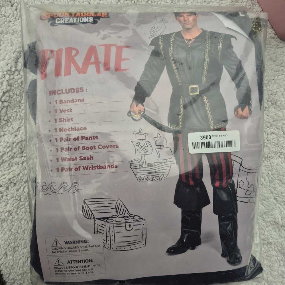 Spooktacular Creations Mens Ruthless Rogue Pirate Costume 8pc Set Large 21184-L